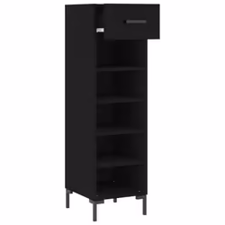 vidaXL Shoe Cabinet Shoe Storage Cupboard Shoe Rack Sonoma Oak Engineered Wood - black - Additional view 4