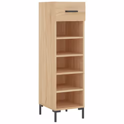vidaXL Shoe Cabinet Shoe Storage Cupboard Shoe Rack Sonoma Oak Engineered Wood - sonoma oak