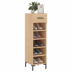 vidaXL Shoe Cabinet Shoe Storage Cupboard Shoe Rack Sonoma Oak Engineered Wood - sonoma oak