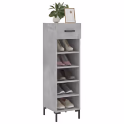 vidaXL Shoe Cabinet Shoe Storage Cupboard Shoe Rack Sonoma Oak Engineered Wood - concrete grey - Additional view 2