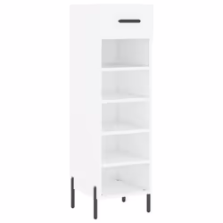 vidaXL Shoe Cabinet Shoe Storage Shelf Shoe Rack Grey Sonoma Engineered Wood - white