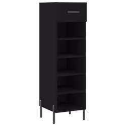 vidaXL Shoe Cabinet Shoe Storage Shelf Shoe Rack Grey Sonoma Engineered Wood - black