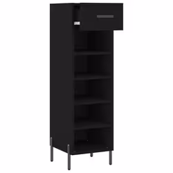 vidaXL Shoe Cabinet Shoe Storage Shelf Shoe Rack Grey Sonoma Engineered Wood - black - Additional view 4