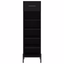 vidaXL Shoe Cabinet Shoe Storage Shelf Shoe Rack Grey Sonoma Engineered Wood - black - Additional view 5