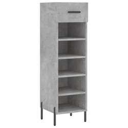 vidaXL Shoe Cabinet Shoe Storage Shelf Shoe Rack Grey Sonoma Engineered Wood - concrete grey