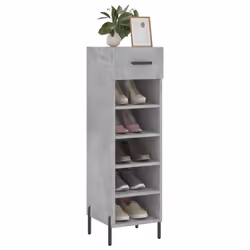 vidaXL Shoe Cabinet Shoe Storage Shelf Shoe Rack Grey Sonoma Engineered Wood - concrete grey