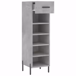 vidaXL Shoe Cabinet Shoe Storage Shelf Shoe Rack Grey Sonoma Engineered Wood - concrete grey - Additional view 4
