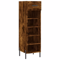 vidaXL Shoe Cabinet Shoe Storage Shelf Shoe Rack Grey Sonoma Engineered Wood - smoked oak