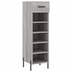 vidaXL Shoe Cabinet Shoe Storage Shelf Shoe Rack Grey Sonoma Engineered Wood - grey sonoma