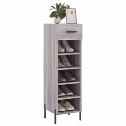 vidaXL Shoe Cabinet Shoe Storage Shelf Shoe Rack Grey Sonoma Engineered Wood - grey sonoma
