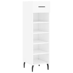 vidaXL Shoe Cabinet Shoe Storage Shoe Rack High Gloss White Engineered Wood - high gloss white