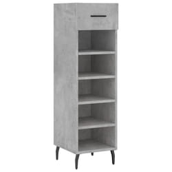 vidaXL Shoe Cabinet Shoe Storage Shoe Rack High Gloss White Engineered Wood - concrete grey