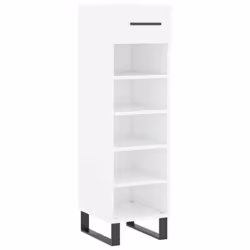 vidaXL Shoe Cabinet Shoe Storage Shelf Shoe Rack Grey Sonoma Engineered Wood - white