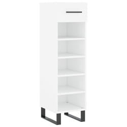 vidaXL Shoe Cabinet Shoe Storage Shelf Shoe Rack Grey Sonoma Engineered Wood - white