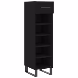 vidaXL Shoe Cabinet Shoe Storage Shelf Shoe Rack Grey Sonoma Engineered Wood - black