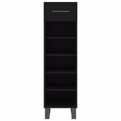 vidaXL Shoe Cabinet Shoe Storage Shelf Shoe Rack Grey Sonoma Engineered Wood - black - Additional view 5