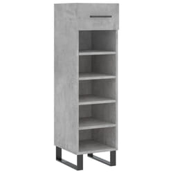 vidaXL Shoe Cabinet Shoe Storage Shelf Shoe Rack Grey Sonoma Engineered Wood - concrete grey