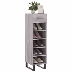 vidaXL Shoe Cabinet Shoe Storage Shelf Shoe Rack Grey Sonoma Engineered Wood - grey sonoma