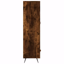 vidaXL Highboard Sideboard Storage Cabinet High Gloss White Engineered Wood - smoked oak - Additional view 6