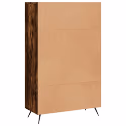 vidaXL Highboard Sideboard Storage Cabinet High Gloss White Engineered Wood - smoked oak - Additional view 7