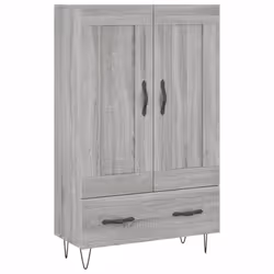 vidaXL Highboard Sideboard Storage Cabinet Side Cabinet White Engineered Wood - grey sonoma