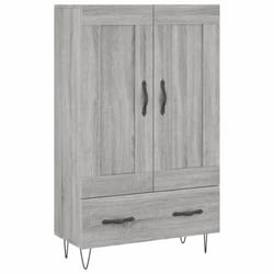 vidaXL Highboard Sideboard Storage Cabinet Side Cabinet White Engineered Wood - grey sonoma