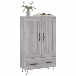 vidaXL Highboard Sideboard Storage Cabinet Side Cabinet White Engineered Wood - grey sonoma