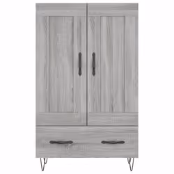 vidaXL Highboard Sideboard Storage Cabinet Side Cabinet White Engineered Wood - grey sonoma - Additional view 4