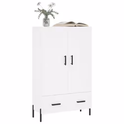 vidaXL Highboard Sideboard Cupboard Side Cabinet Brown Oak Engineered Wood - white