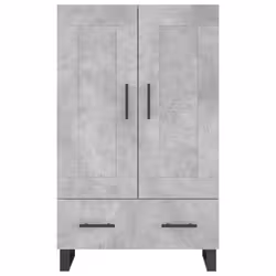 vidaXL Highboard Sideboard Storage Cabinet Side Cabinet Black Engineered Wood - concrete grey - Additional view 4