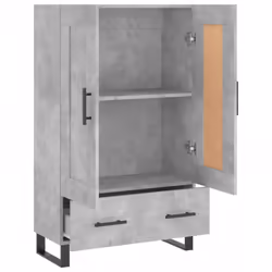 vidaXL Highboard Sideboard Storage Cabinet Side Cabinet Black Engineered Wood - concrete grey - Additional view 5
