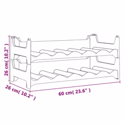 vidaXL Wine Rack Wine Shelf Whisky Bottle Holder Drinking Rack PP Stackable - 12 bottle