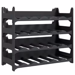 vidaXL Wine Rack Wine Shelf Whisky Bottle Holder Drinking Rack PP Stackable - 24 bottle