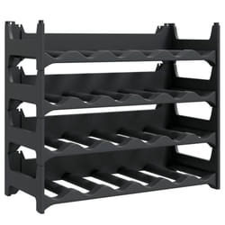 vidaXL Wine Rack Wine Shelf Whisky Bottle Holder Drinking Rack PP Stackable - 24 bottle