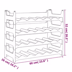 vidaXL Wine Rack Wine Shelf Whisky Bottle Holder Drinking Rack PP Stackable - 24 bottle