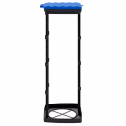 vidaXL Rubbish Bag Holders Bag Stand Sack Holder 2 pcs Black and Blue 120 L PP - Additional view 5