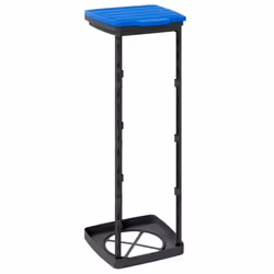 vidaXL Rubbish Bag Holders Bag Stand Sack Holder 2 pcs Black and Blue 120 L PP - Additional view 6