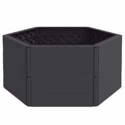 vidaXL Garden Planters Raised Bed Outdoor Flower Box Plant Pot Anthracite PP - 1 pcs - Additional view 2