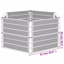 vidaXL Garden Planters Raised Bed Outdoor Flower Box Plant Pot Anthracite PP - 1 pcs - Additional view 4