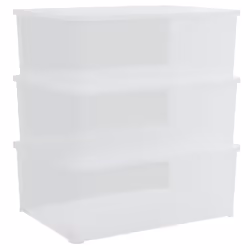 vidaXL Plastic Storage Boxes with Lid Nestable Storage Box Stackable Organiser - 37 x 26 x 13 cm, 3 pcs