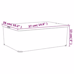 vidaXL Plastic Storage Boxes with Lid Nestable Storage Box Stackable Organiser - 37 x 26 x 13 cm, 3 pcs