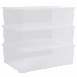 vidaXL Plastic Storage Boxes with Lid Nestable Storage Box Stackable Organiser - 54 x 38 x 16 cm, 3 pcs