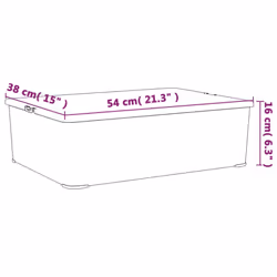 vidaXL Plastic Storage Boxes with Lid Nestable Storage Box Stackable Organiser - 54 x 38 x 16 cm, 3 pcs - Additional view 4