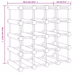 vidaXL Wine Rack Drinking Rack Wine Shelf Wine Bottle Holder Solid Wood Pine - 20 bottle - Additional view 7