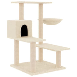 vidaXL Cat Tree Cat Tower with Sisal Scratching Posts Cat Activity Centre - cream