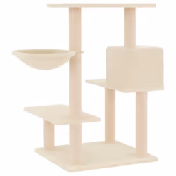 vidaXL Cat Tree Cat Tower with Sisal Scratching Posts Cat Activity Centre - cream - Additional view 4