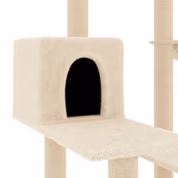 vidaXL Cat Tree Cat Tower with Sisal Scratching Posts Cat Activity Centre - cream - Additional view 5