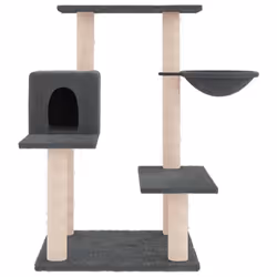 vidaXL Cat Tree Cat Tower with Sisal Scratching Posts Cat Activity Centre - dark grey