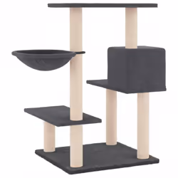 vidaXL Cat Tree Cat Tower with Sisal Scratching Posts Cat Activity Centre - dark grey - Additional view 4