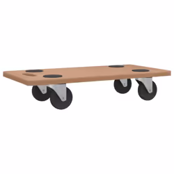 vidaXL Dolly Trolleys Moving Dolly Trolly Slider Rectangular Engineered Wood - 57.5 x 29 cm/ 6 pcs - Additional view 5